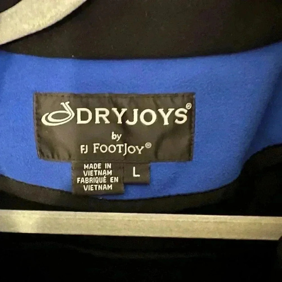 Footjoys Dryjoys 1/2 Zip Blue Golf Pullover Fleece Jacket Large - Picture 3 of 7